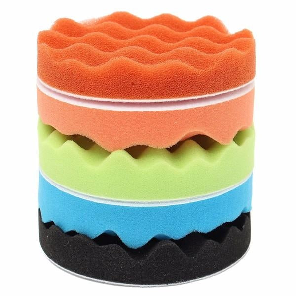 5pcs 6 Inch Sponge Polishing Buffing Pad Kit For Car Polisher Image 2