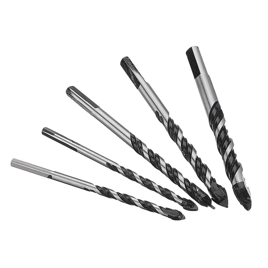 5pcs 6-12mm Masonry Drill Bits Twist Drill Set for Tile Brick Concrete Cement Image 1