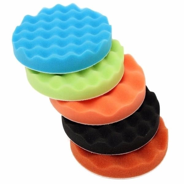 5pcs 6 Inch Sponge Polishing Buffing Pad Kit For Car Polisher Image 4