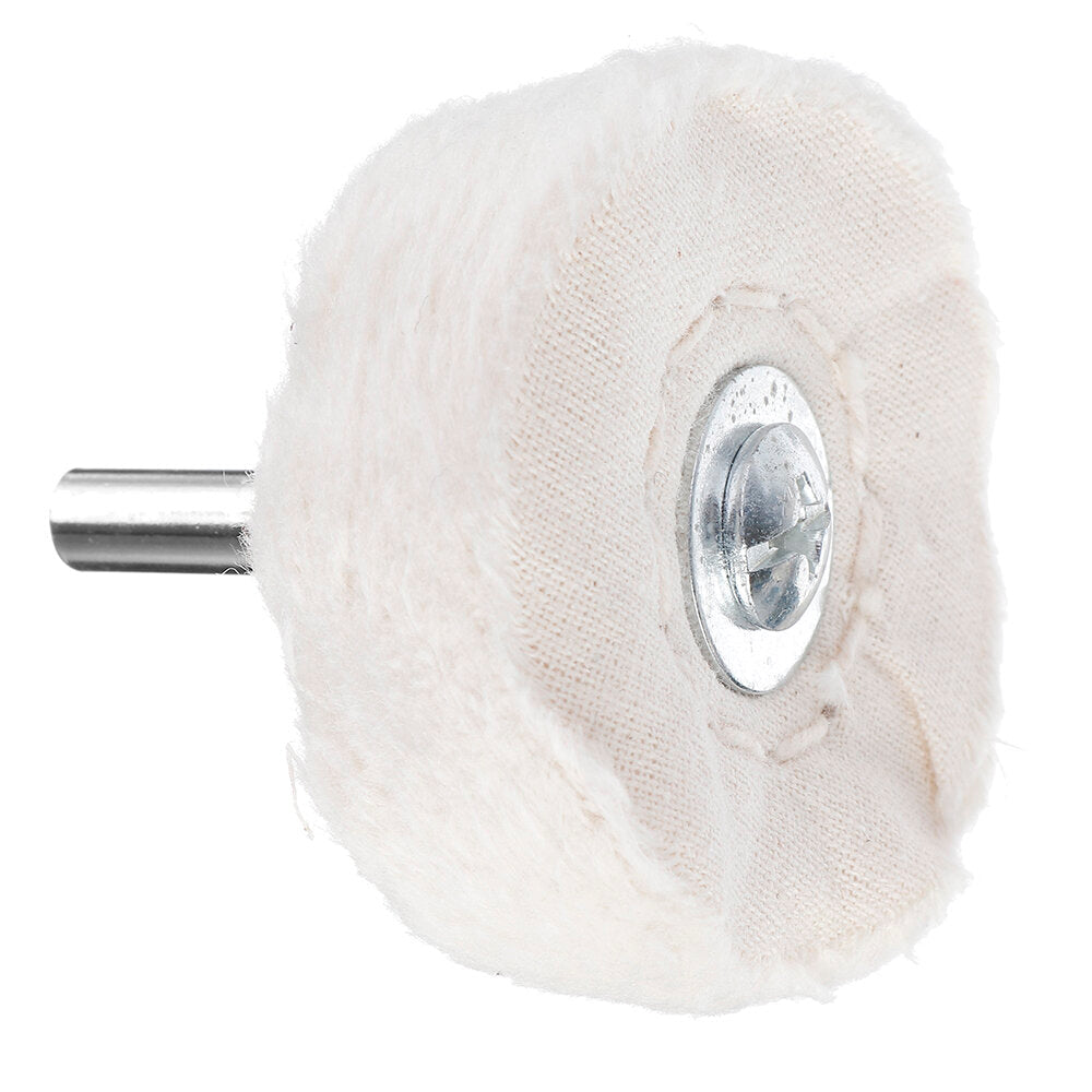 5Pcs 6mm Shank Cotton Dome Polishing Buffing Wheel Drill Brush For Abrasive T-shaped White Cloth Mirror Buffer Pad Image 8