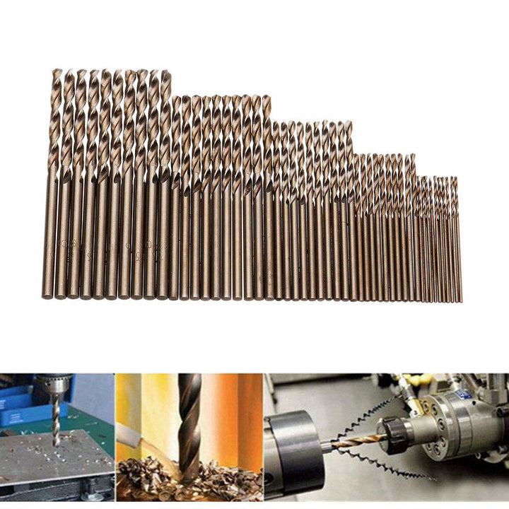 50pcs 1,1.5,2,2.5,3mm HSS M35 Cobalt Twist Drill Bit Image 2