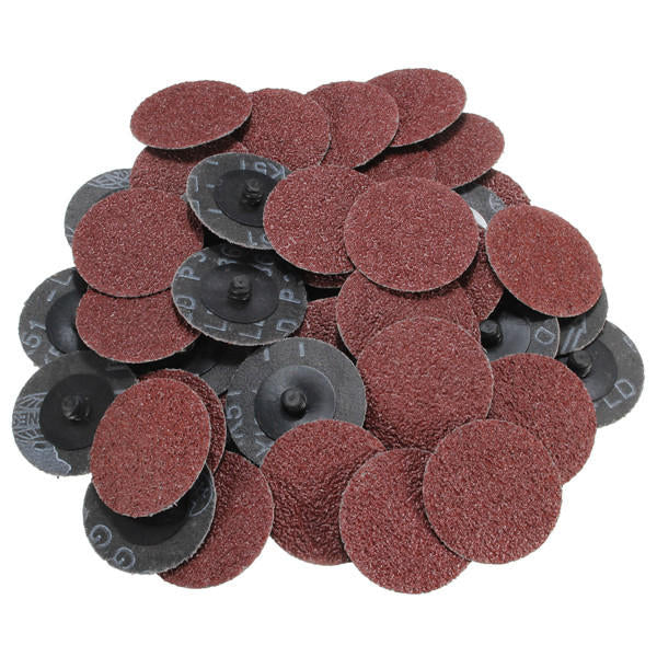 50pcs 36 Grit 2 Inch 50mm Roll Lock Sanding Discs Abrasive Tool for Dremel Image 1