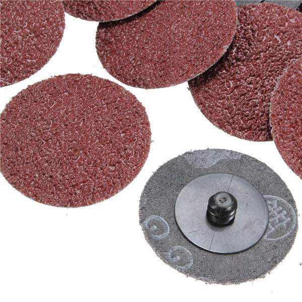 50pcs 36 Grit 2 Inch 50mm Roll Lock Sanding Discs Abrasive Tool for Dremel Image 2