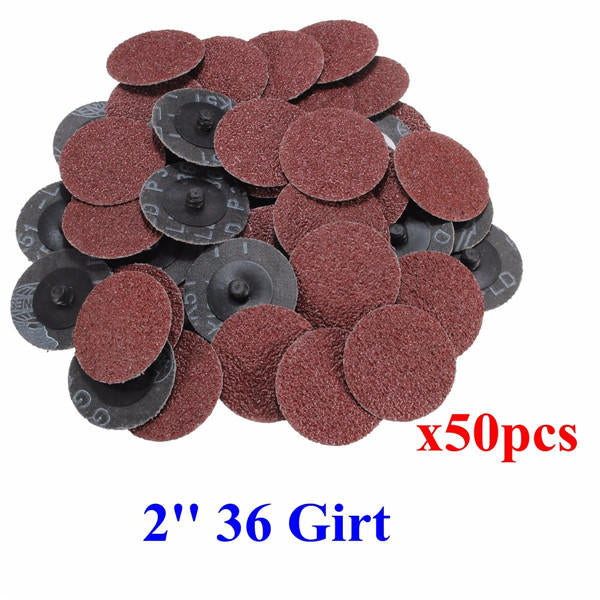 50pcs 36 Grit 2 Inch 50mm Roll Lock Sanding Discs Abrasive Tool for Dremel Image 4