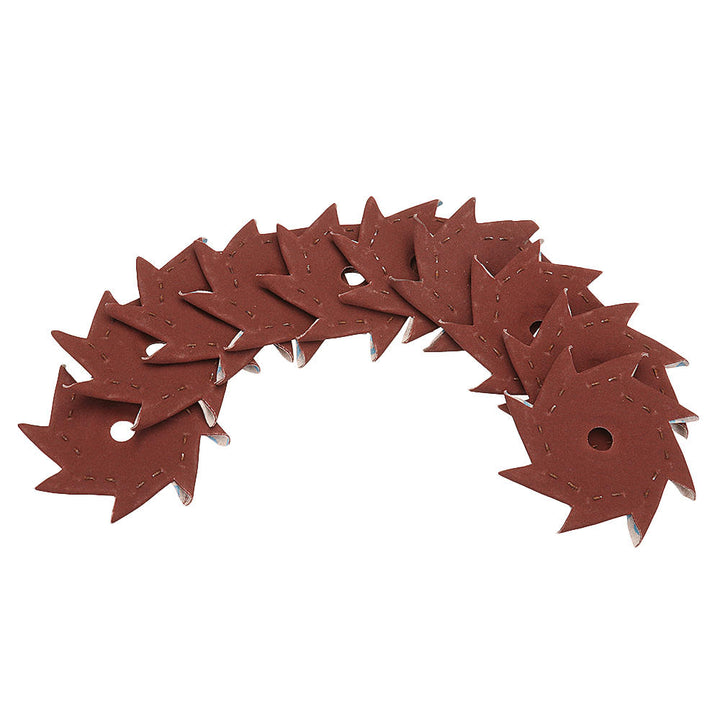 50Pcs 80 Grit Octagonal Abrasive Sandpaper Double Layer Sanding Buffing Tool Image 1