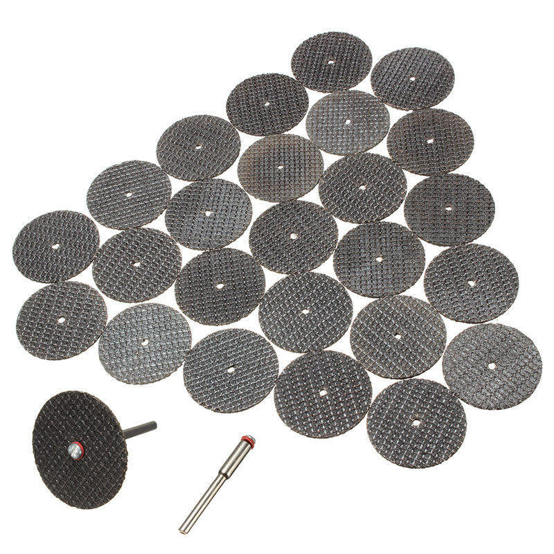 50Pcs Black Cutting 32mm Wheel Disc with 2 Mandrel Bit For Dremel Rotary Tool Set Image 2