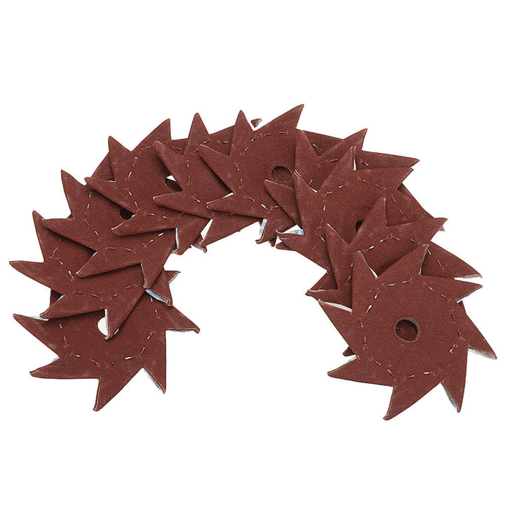 50Pcs 80,120,180,240,320 Grit Octagonal Abrasive Sandpaper Double Layer Sanding Buffing Tool Image 9