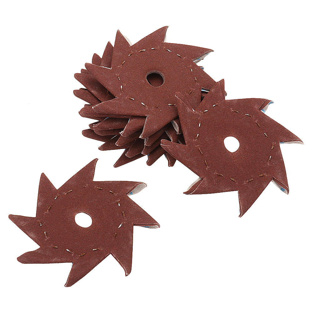 50Pcs 80,120,180,240,320 Grit Octagonal Abrasive Sandpaper Double Layer Sanding Buffing Tool Image 10