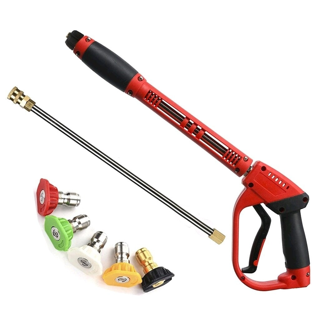 5000 PSI Tool Daily Deluxe Pressure Washer Spear with Replacement Wand Extension and 5 Nozzle Tips Image 1