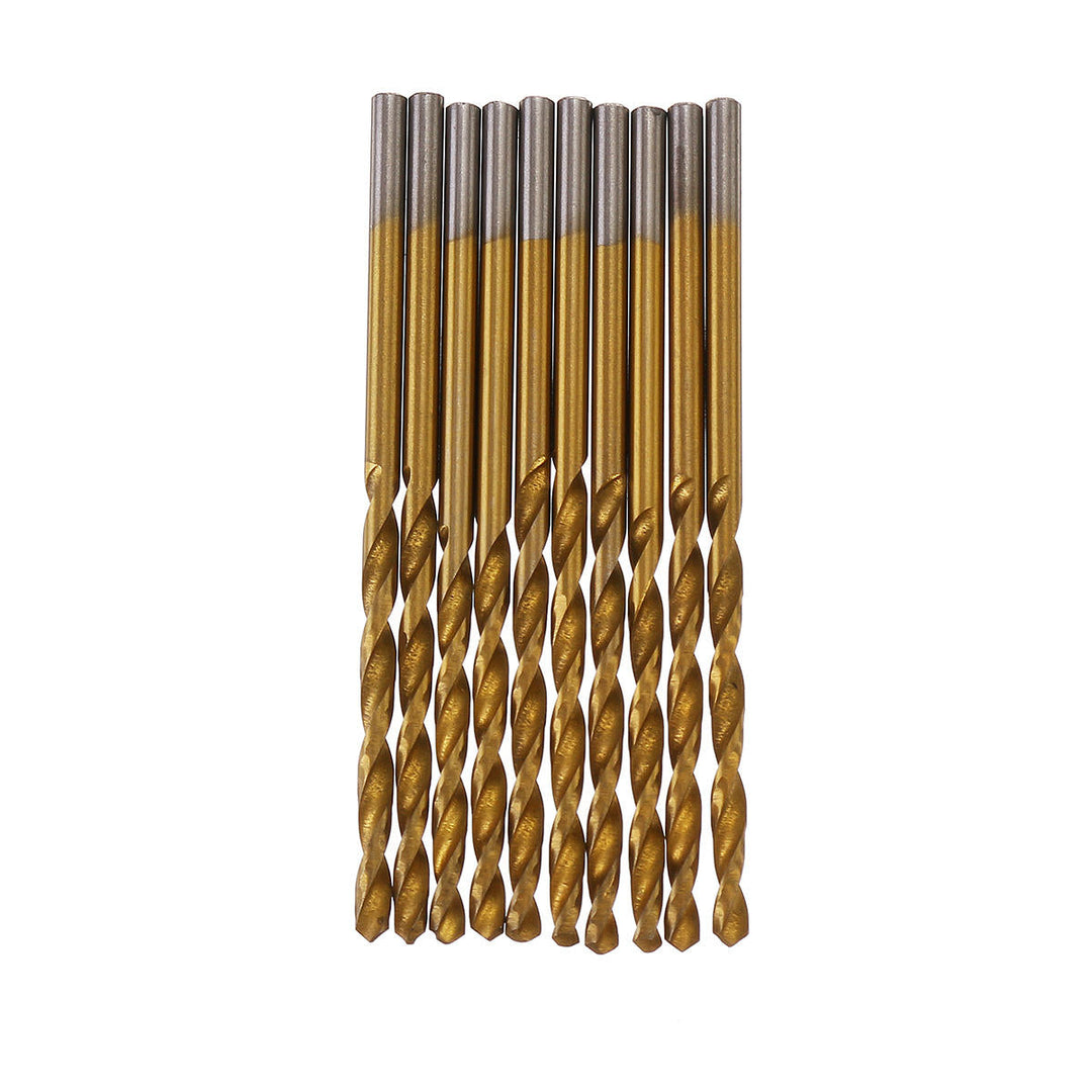 50pcs Titanium Coated High Speed Steel Twist Drill Bit 1,1.5,2,2.5,3mm Twist Drill Bit Woodworking Image 3