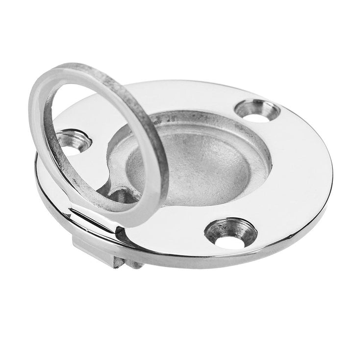 50x41mm Stainless Steel Circle Recessed Flush Ring Pull Handle Hatch Locker Boat Hatch Handle Image 9