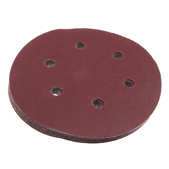 52Pcs Polishing Kit 8 Hole Disc Sandpaper 125mm Brushed Piece Air Milled Flocking Sandpaper Self-adhesive Sandpaper Set Image 3