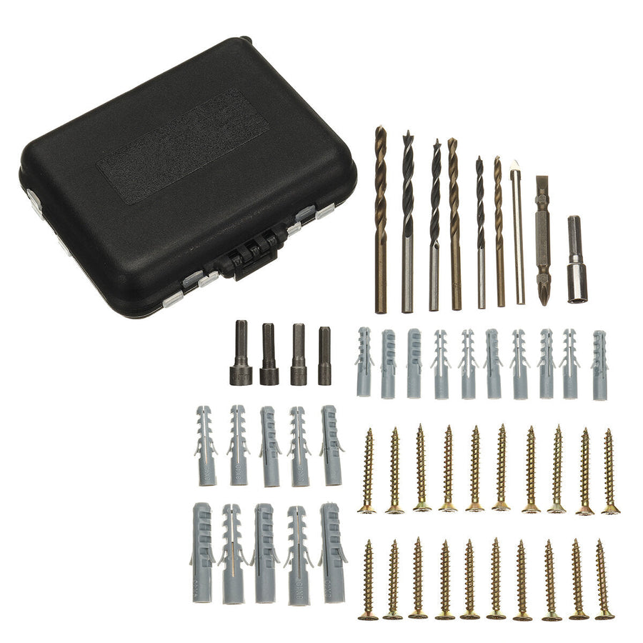 53pcs Electric Screwdriver Accessories Expansion Screws Sockets Drill Bits Alloy Steel Drill Bits Image 1