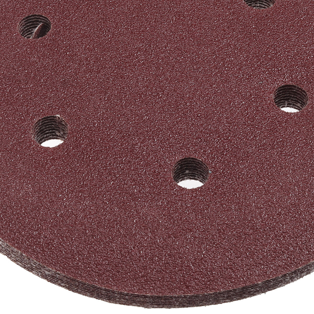 52Pcs Polishing Kit 8 Hole Disc Sandpaper 125mm Brushed Piece Air Milled Flocking Sandpaper Self-adhesive Sandpaper Set Image 7