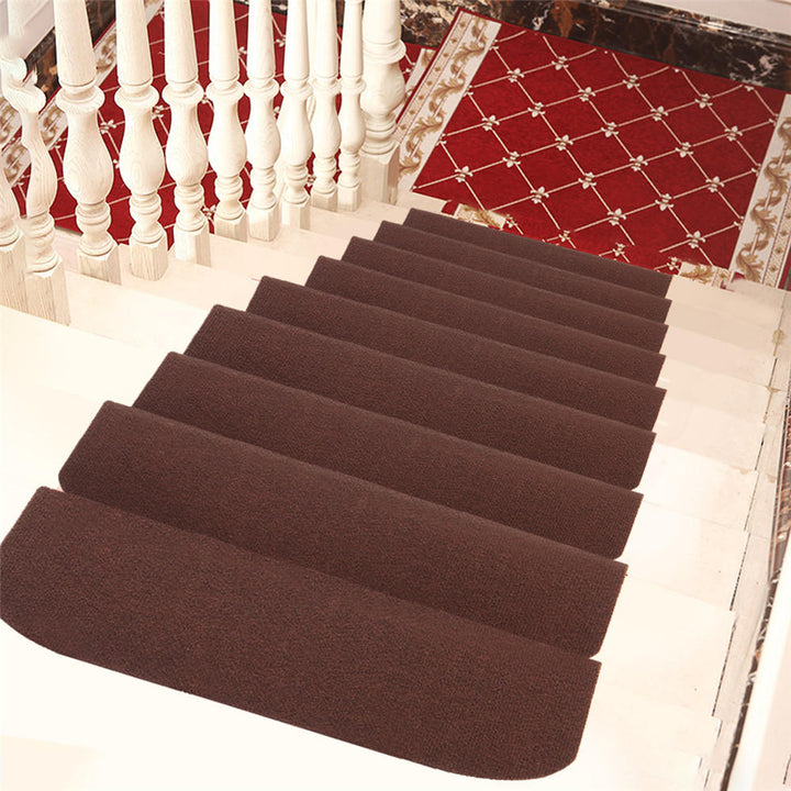 65x24cm,75x24cm Morden Stair Mat Brown Household Carpet Stair Pad Tread Non-slip Step Rug Image 4