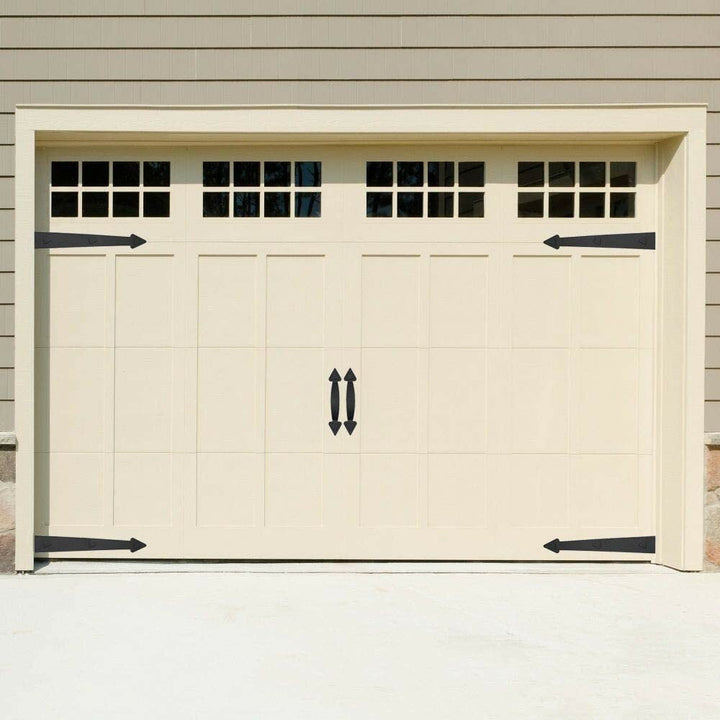 6Pcs Magnetic Decorative Garage Door Accents Set Hardware Couch Carriage Accents Faux Hinges Handles Curb Appeal Decor Image 4