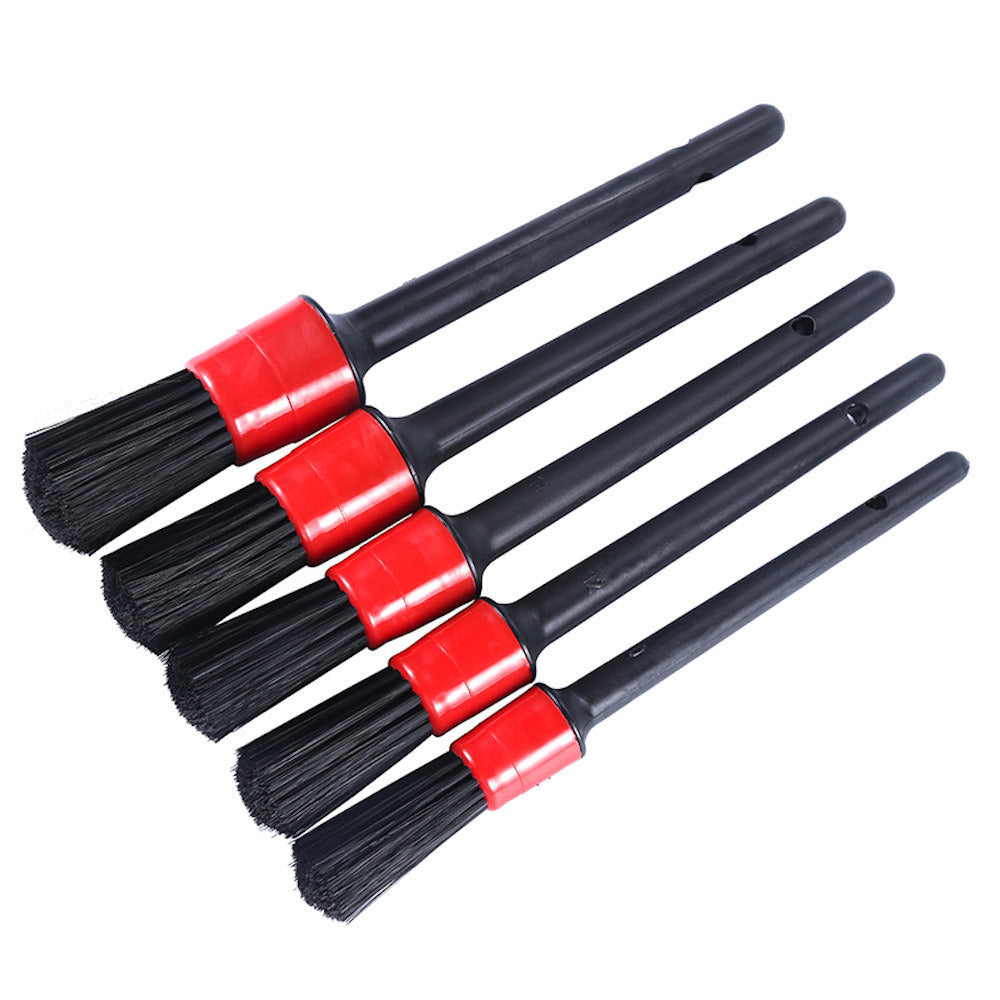 6pcs Short-handled Tire Brush Detail Brush Crevice Cleaning Brush Bristle Brush Set for Car Cleaning Image 4