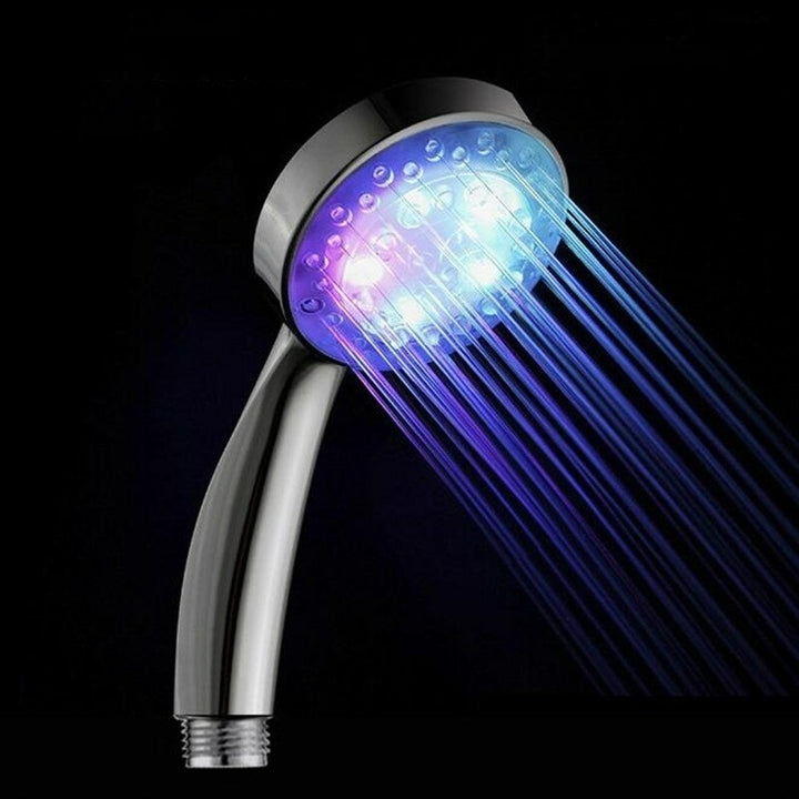 7 Colors Changing LED Light Shower Head Handheld Boosting Filtration Water Image 2