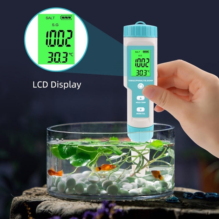 7 in 1 PH,TDS,EC,ORP,Salinity ,S.G,Temperature Meter Water Quality Tester for Drinking Water Aquariums PH Meter Image 7