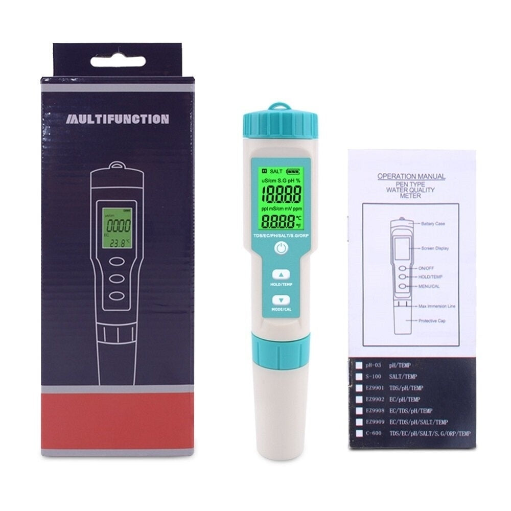 7 in 1 PH,TDS,EC,ORP,Salinity ,S.G,Temperature Meter Water Quality Tester for Drinking Water Aquariums PH Meter Image 8