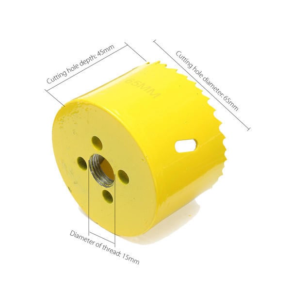 65mm M42 Metal Hole Saw Hole Saw Cutter Arbor Pilot Drill Bit Wood Plastic Hole Saw Image 4