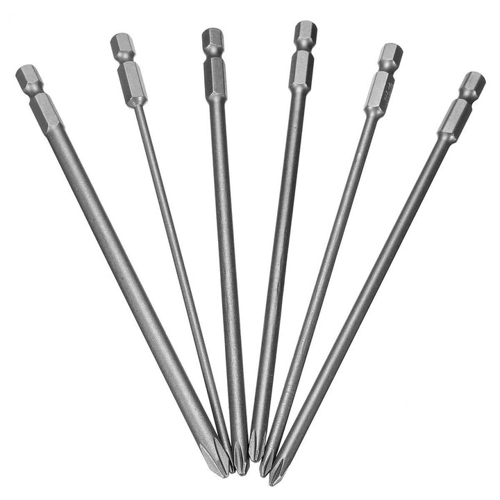 6pcs 150mm Screwdriver Bit 1,4 Inch Magnetic Long Hex Cross Head Screwdriver Bit Set Image 6