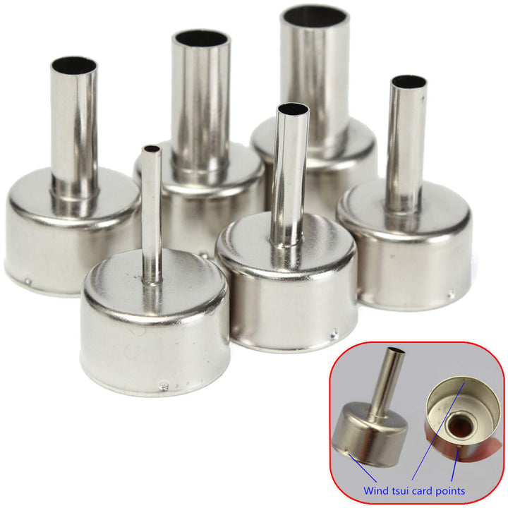 6Pcs 3,5,6,8,10,12mm Circular Nozzles For Hot Air Soldering Station 858A 858D Image 2