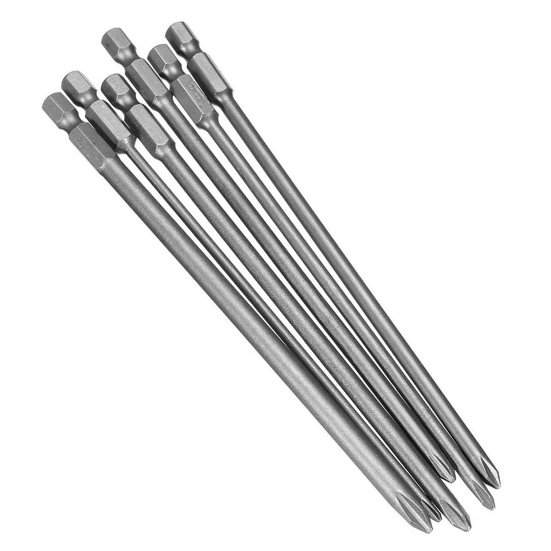 6pcs 150mm Screwdriver Bit 1,4 Inch Magnetic Long Hex Cross Head Screwdriver Bit Set Image 9