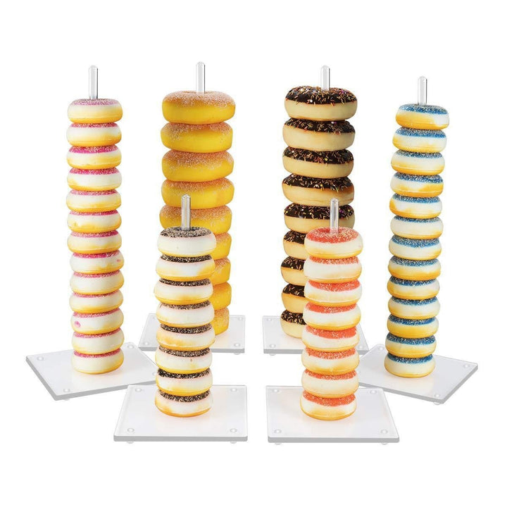 6pcs Donut Wall Storage Stand Acrylic Candy Sweet Party Doughnut Holder Display Box Image 3