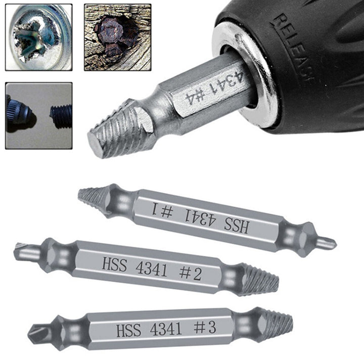 6pcs Drill Bit Set Broken Head Screw Bolt Remover Screwdriver Extractor Tool Image 3