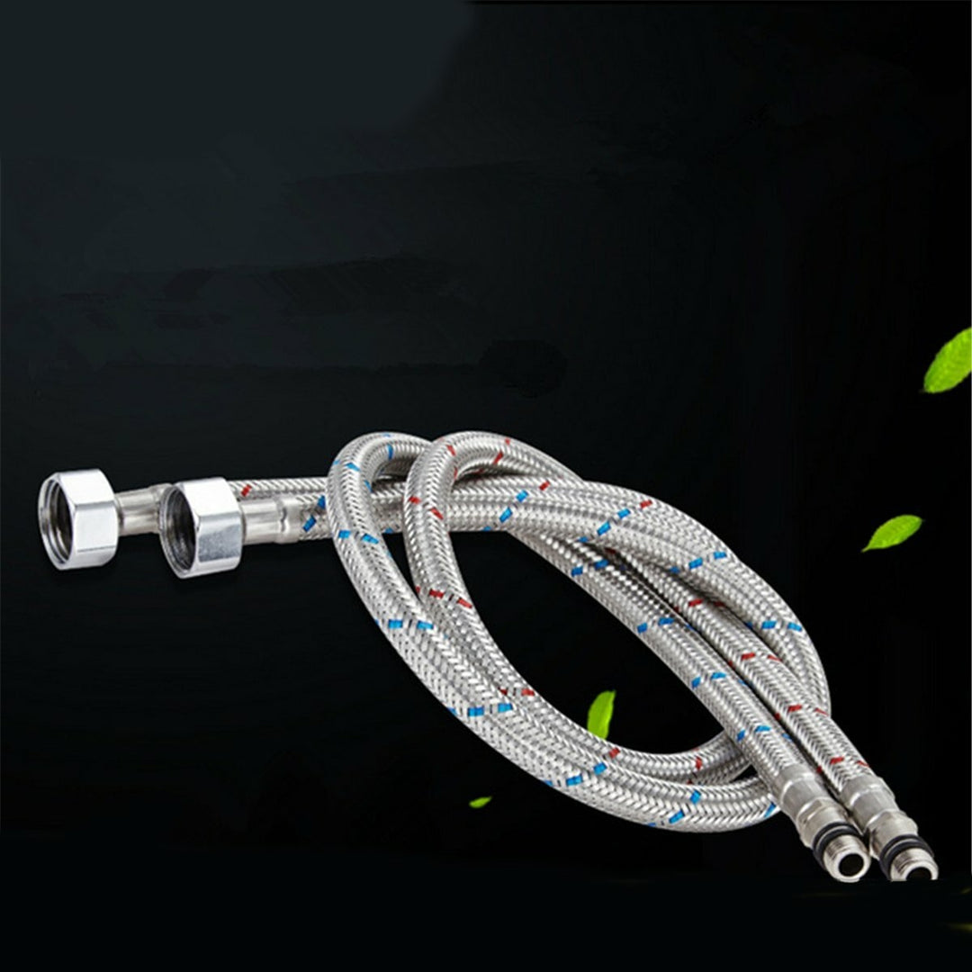 60CM Stainless Steel Braided Pointed Hose Explosion-proof Metal Hose Hot And Cold Water Faucet Inlet Pipe Image 3