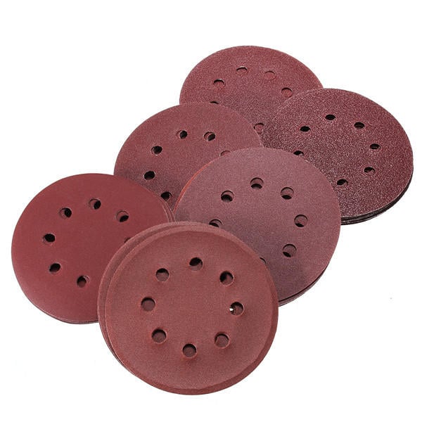 60Pcs 5 Inch 8-hole Hook Loop Sanding Discs Sandpaper 60,80,120,180,240,320 Grit Image 2