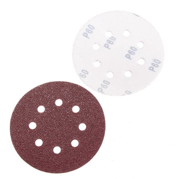 60Pcs 5 Inch 8-hole Hook Loop Sanding Discs Sandpaper 60,80,120,180,240,320 Grit Image 6