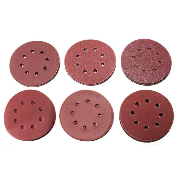 60Pcs 5 Inch 8-hole Hook Loop Sanding Discs Sandpaper 60,80,120,180,240,320 Grit Image 7