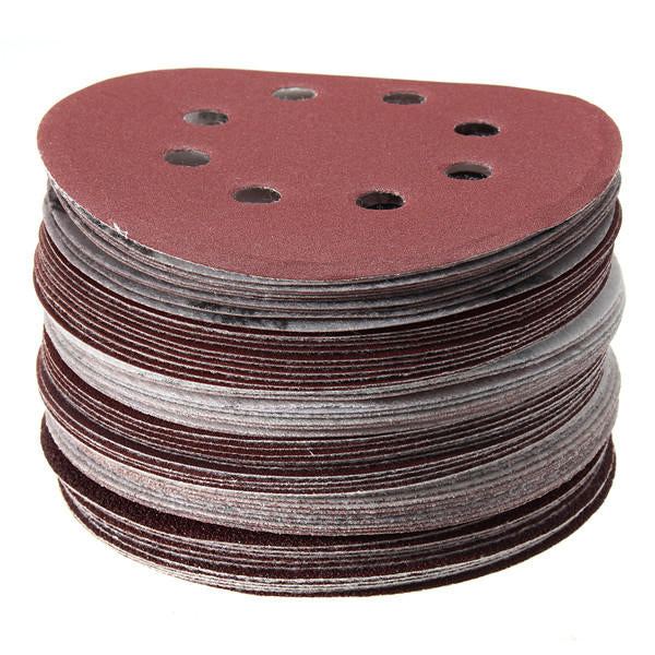 60Pcs 5 Inch 8-hole Hook Loop Sanding Discs Sandpaper 60,80,120,180,240,320 Grit Image 8