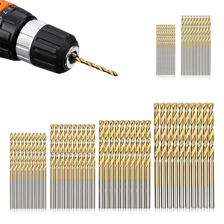 60pcs 1,1.5,2,2.5,3,3.5mm HSS Titanium Coated Twist Drill Bit Set Tools Image 1