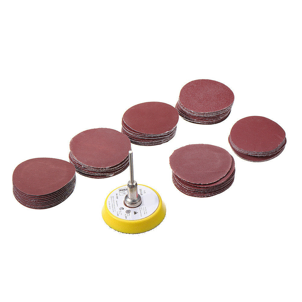 60pcs 50mm Sanding Disc Sandpaper with Backing Pad for Dremel Rotary Tool Image 2