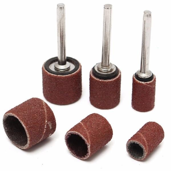 63pcs 80Grit Drum Sanding Kit 1,2 3,8 1,4 Inch Sand Mandrels Fit Dremel Nail Drill Rotary Tools Image 4