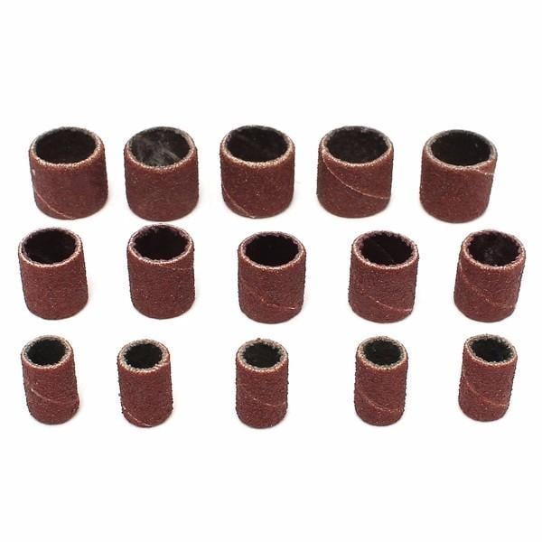 63pcs 80Grit Drum Sanding Kit 1,2 3,8 1,4 Inch Sand Mandrels Fit Dremel Nail Drill Rotary Tools Image 5