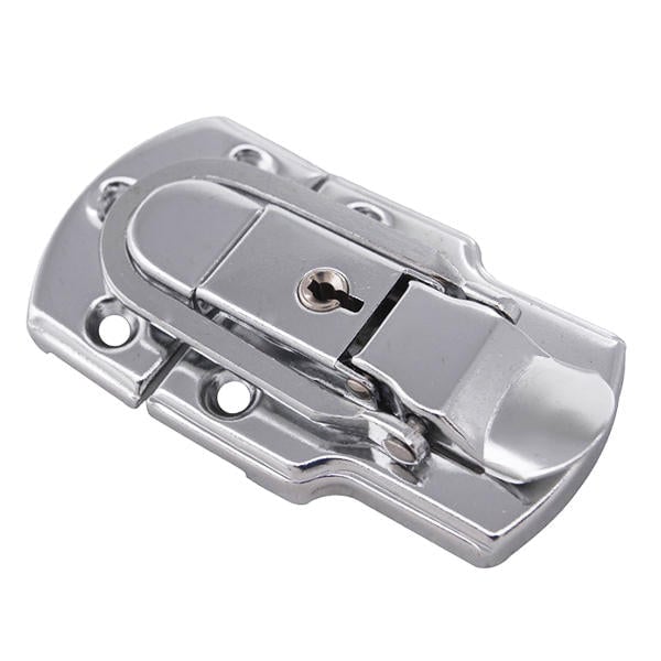 6401B 9050mm Chrome Plated Drawbolt Closure Latch Case Latch Key Locking Image 1