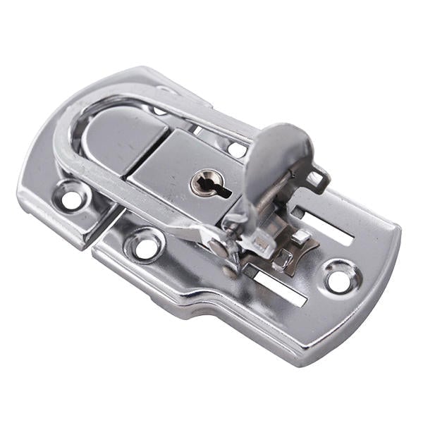 6401B 9050mm Chrome Plated Drawbolt Closure Latch Case Latch Key Locking Image 2