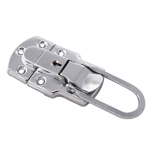 6401B 9050mm Chrome Plated Drawbolt Closure Latch Case Latch Key Locking Image 3