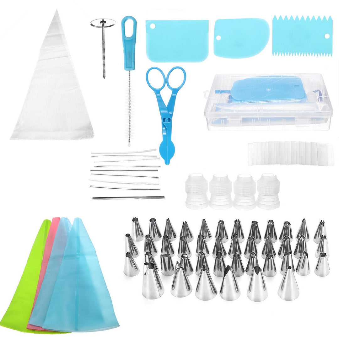 72Pcs Cake Decorating Kit With Case Baking Mold Supplies Tools Set Storage Case Cooking Glove Image 1