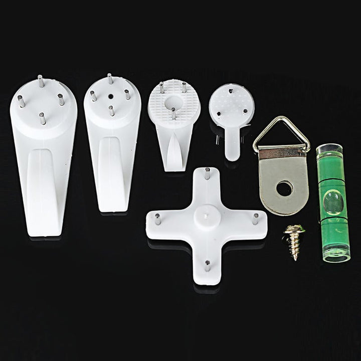 72Pcs Wall Mount Seamless Nail Non-Trace Picture Photo Frame Clock Hook Hanger Plastic Hanging Kit Image 2