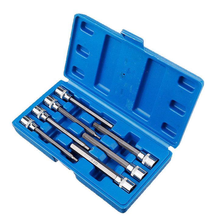 7Pcs 3,8" Drive Long Reach Hex Bit Socket Set 3-10mm CR-V Screwdriver Head Set Image 6