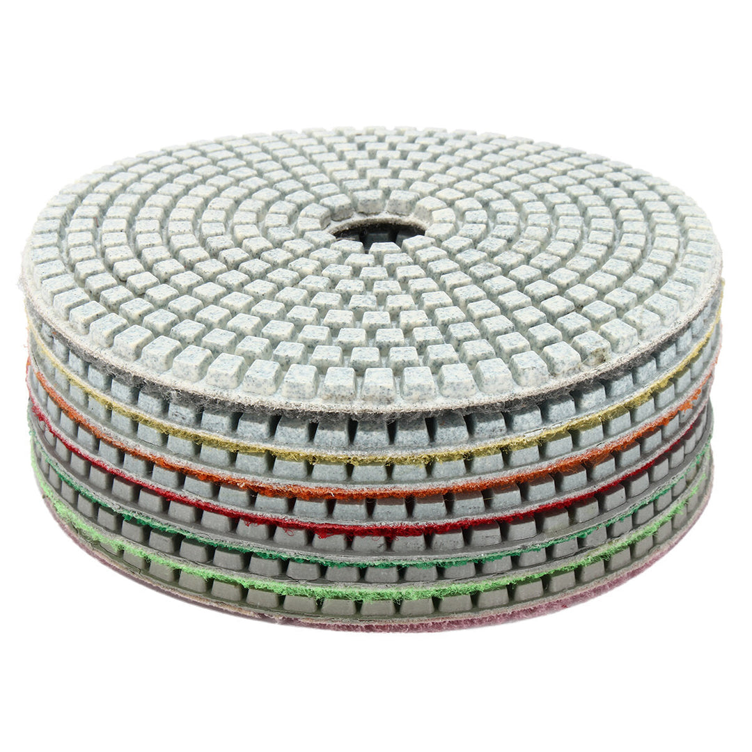 7pcs 5 Inch 50-3000 Grit Diamond Polishing Pad Sanding Disc for Marble Concrete Granite Glass Image 6