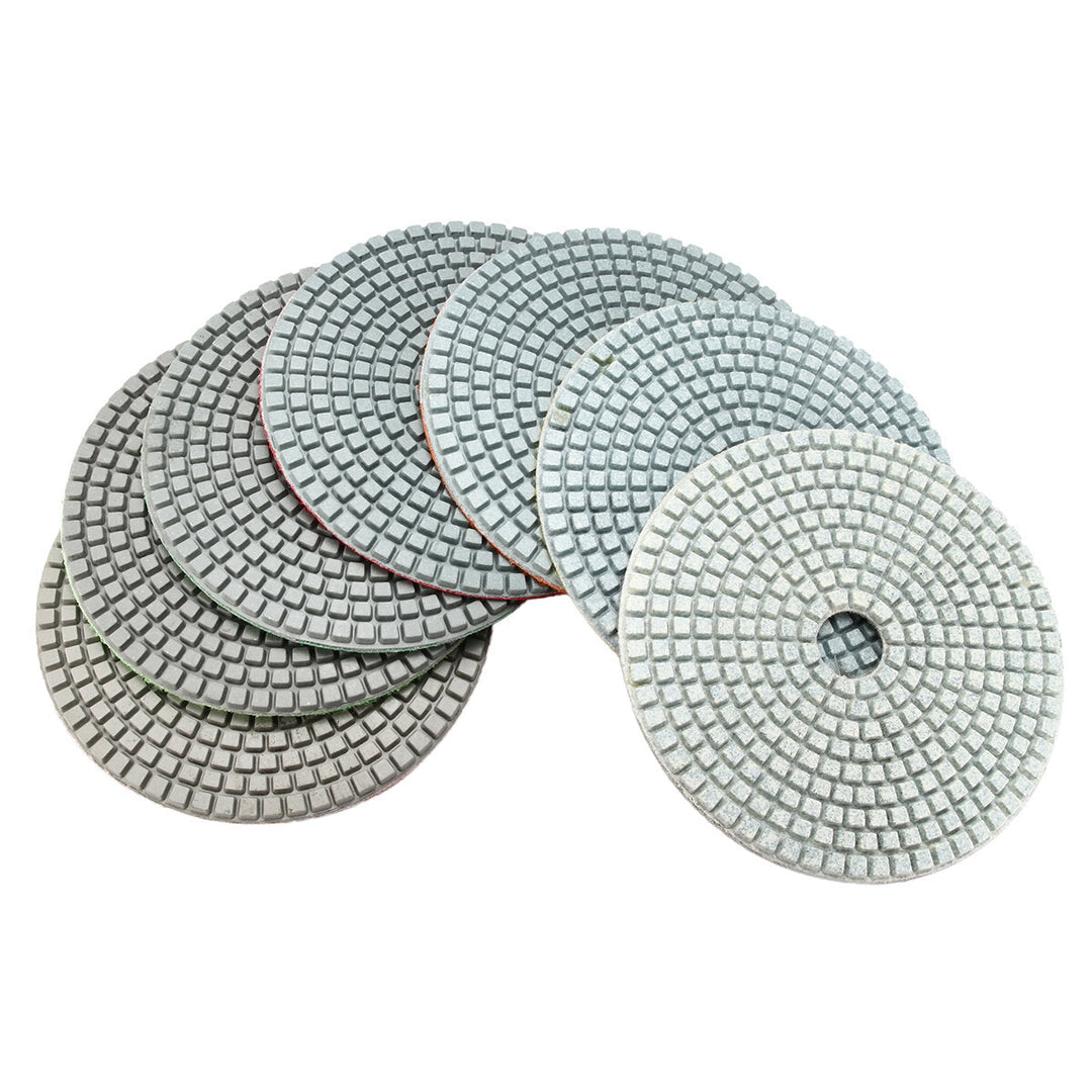 7pcs 5 Inch 50-3000 Grit Diamond Polishing Pad Sanding Disc for Marble Concrete Granite Glass Image 11