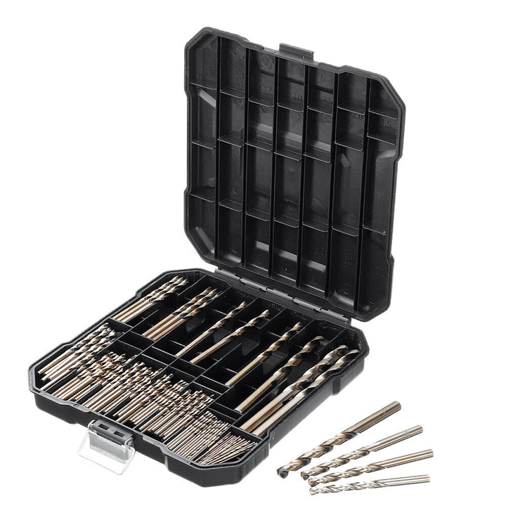 99Pcs M35 Cobalt Drill Bit Set 1.5-10mm HSS-Co Jobber Length Twist Drill Bits For Stainless Steel Wood Metal Drilling Image 1