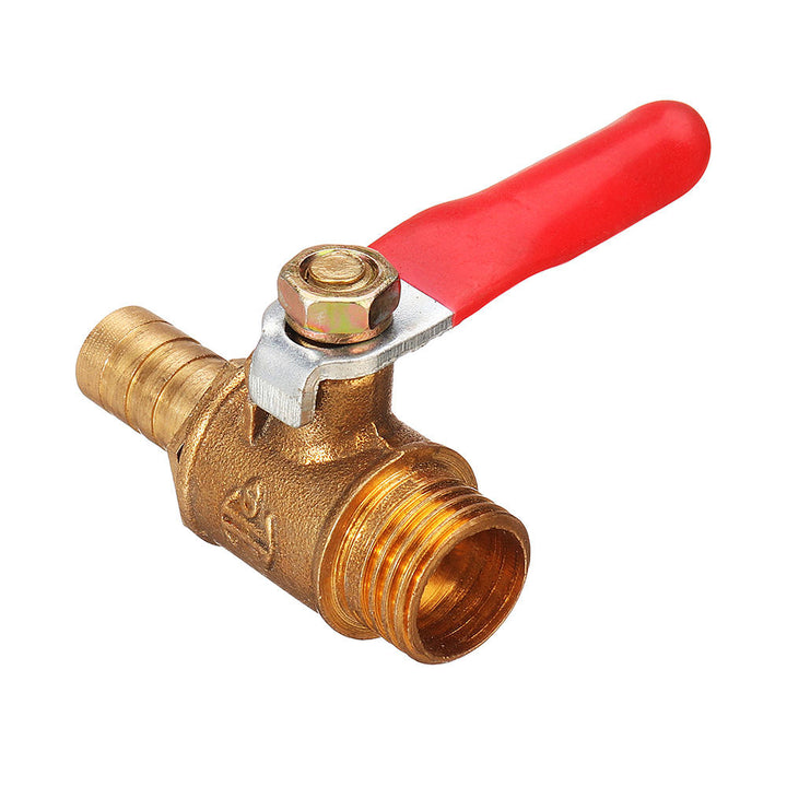 8mm Hose Barb to BSP Male Thread 1,2" 3,8" 1,2" Brass Inline Ball Valve Pipe Hose Coupler Adapter Image 7