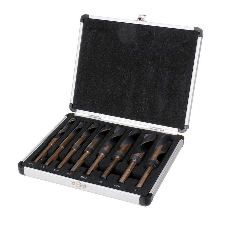 8pcs 1,2 Inch Shank HSS 4241 Twist Drill Bit Set 9,16 to 1 Inch Twist Drill for Wood Metal Image 9